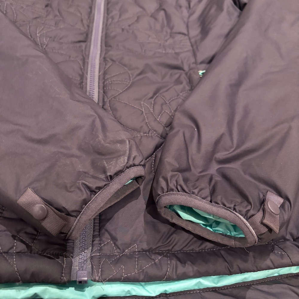 The North Face Womens Floral Quilted Insulated Jacket Gray Teal XS Full Zip - Picture 5 of 10